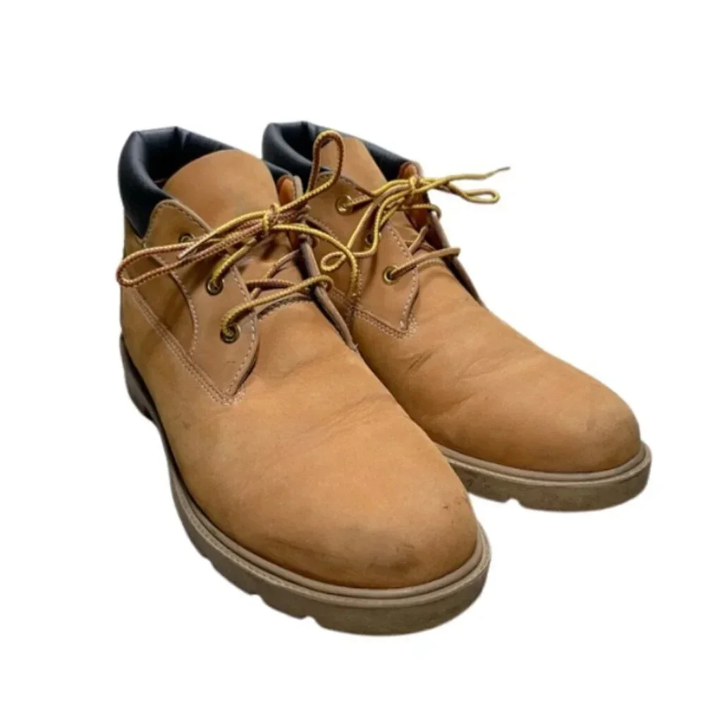 Timberland Size 6 Leather Youth Boys Wheat Nubuck Chukka Boots